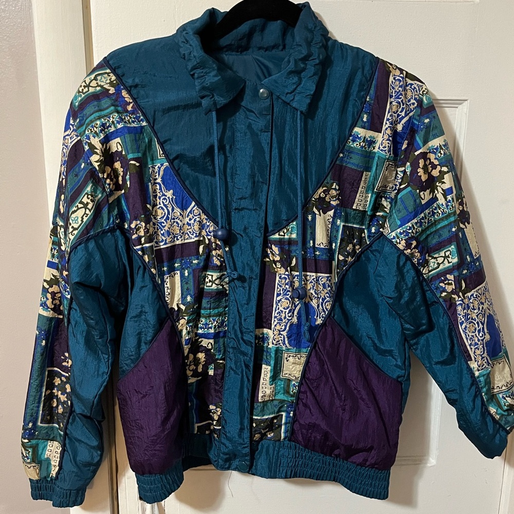 Vintage Patterned Ski Coat